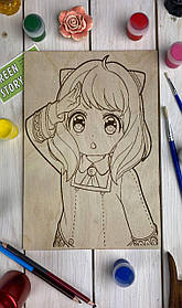 Розмальовка дівчина Аня