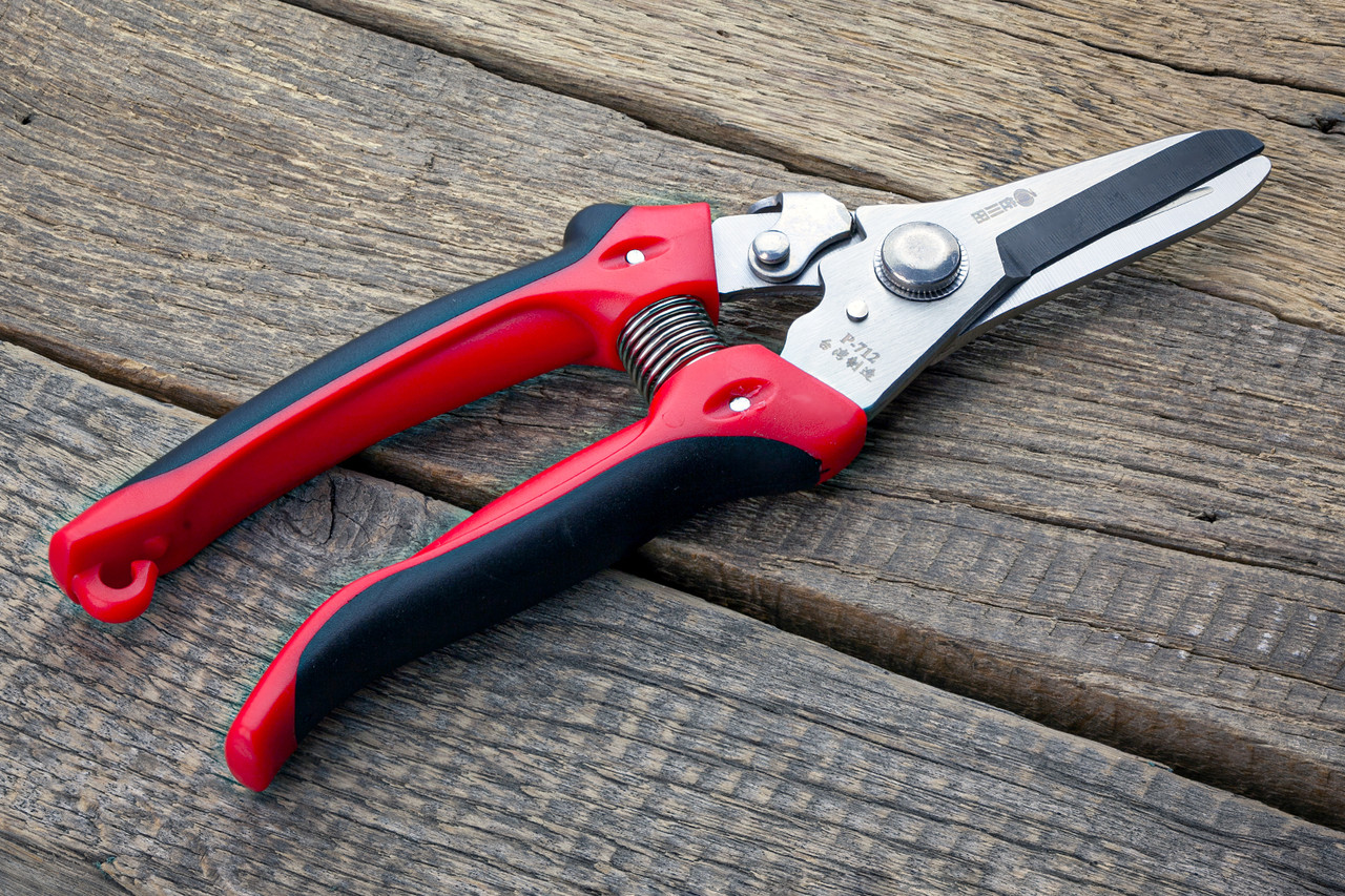 Секатор-ножиці 200 мм Sagawata, садові, кругла голова, з неіржавкої сталі, фото 1