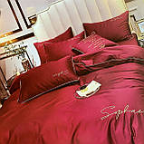 Плуторна сатинова постільна білизна високої якості, розмір півтораспальний, фото 4