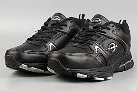 Кросівки зимові чоловічі чорні Bona 850C-8 Бона утеплені з хутром велетні батали Розміри 47