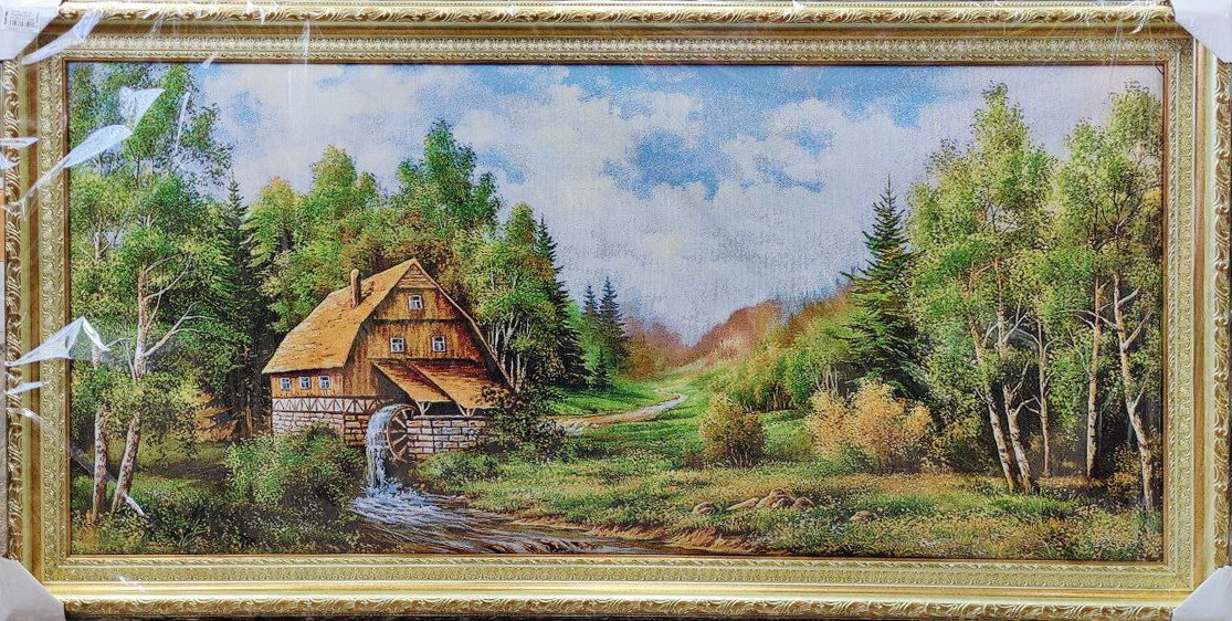 Картина гобелен "Водяний млин" 60*120см
