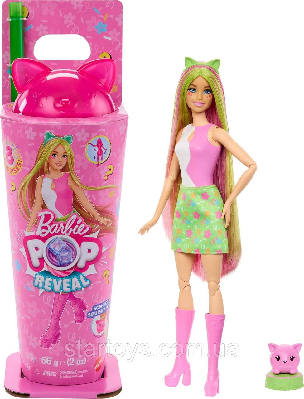 Набір сюрприз Барбі Поп Рівел Шейк Котик Barbie Pop Reveal Series Shakes Kitten JCN88