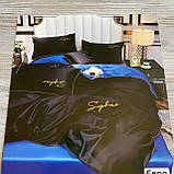 Плуторна сатинова постільна білизна високої якості, розмір півтораспальний, фото 4