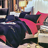 Плуторна сатинова постільна білизна високої якості, розмір півтораспальний, фото 4