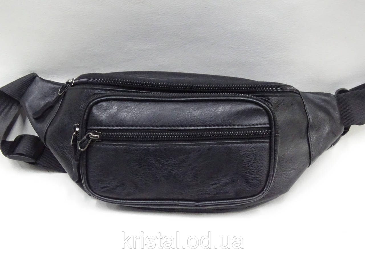 Чоловіча шкіряна сумка-бананка на пояс гуртом 18*15 см. серії "Bag Fon`s" №08112, фото 1