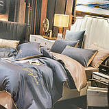 Готовий двоспальний комплект сатинової постільної білизни високої якості Розмір 2.0, фото 3