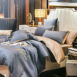 Готовий двоспальний комплект сатинової постільної білизни високої якості Розмір 2.0, фото 2