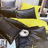 Плуторна сатинова постільна білизна високої якості, розмір півтораспальний, фото 3