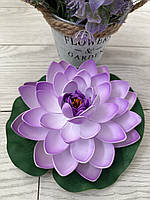 Штучний лотос для водойми, діаметр 20 см — декоративна квітка для ставка, басейну, фонтану, фото 5