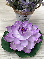 Штучний лотос для водойми, діаметр 20 см — декоративна квітка для ставка, басейну, фонтану, фото 7