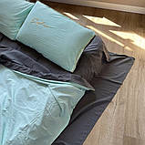 Готовий двоспальний комплект сатинової постільної білизни високої якості Розмір 2.0, фото 2