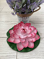 Штучний лотос для водойми, діаметр 20 см — декоративна квітка для ставка, басейну, фонтану, фото 2