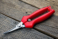 Секатор-ножиці 180 мм Sagawata, садові вигнуті з неіржавкої сталі