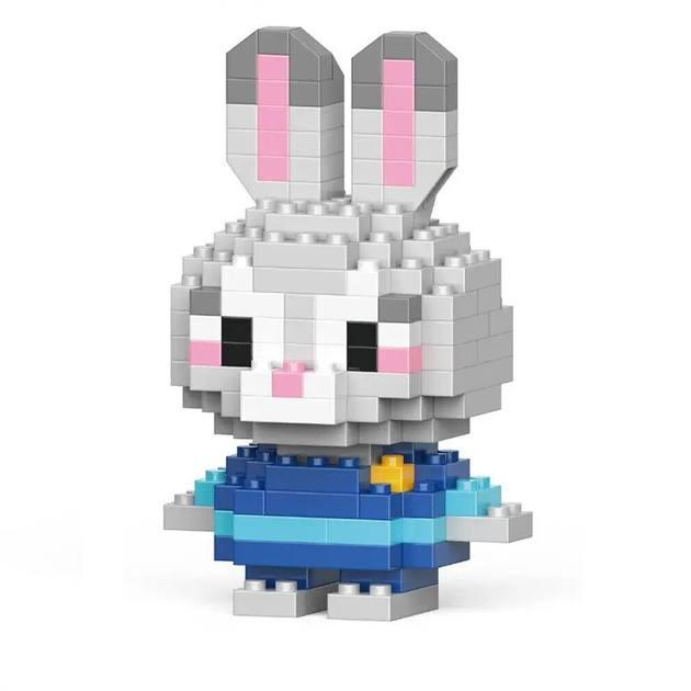 Конструктор-фігурка BRICKS “Джуді Гопс у піксельному стилі” (Judy Hopps, Zootopia) 8201