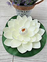 Штучний лотос для водойми, діаметр 20 см — декоративна квітка для ставка, басейну, фонтану, фото 4