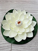 Штучний лотос для водойми, діаметр 20 см — декоративна квітка для ставка, басейну, фонтану, фото 2