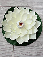 Штучний лотос для водойми, діаметр 20 см — декоративна квітка для ставка, басейну, фонтану, фото 3