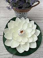 Штучний лотос для водойми, діаметр 20 см — декоративна квітка для ставка, басейну, фонтану, фото 5