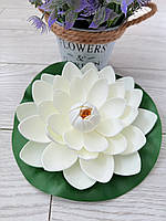 Штучний лотос для водойми, діаметр 20 см — декоративна квітка для ставка, басейну, фонтану, фото 8