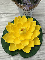 Штучний лотос для водойми, діаметр 20 см — декоративна квітка для ставка, басейну, фонтану, фото 3