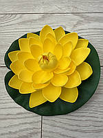 Штучний лотос для водойми, діаметр 20 см — декоративна квітка для ставка, басейну, фонтану, фото 5