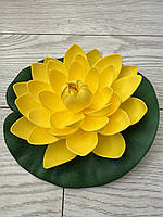 Штучний лотос для водойми, діаметр 20 см — декоративна квітка для ставка, басейну, фонтану, фото 4