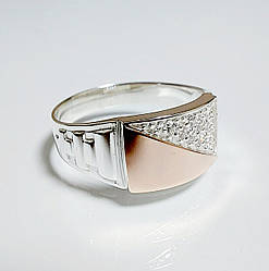 Срібна печатка з золотими накладками