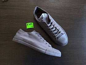 Знижка Кеди конверси сірі низькі літні тканинні тряпочние converse чоловічі, фото 2