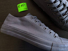 Знижка Кеди конверси сірі низькі літні тканинні тряпочние converse чоловічі, фото 3
