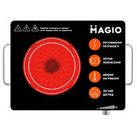 Плита електрична настільна компактна MAGIO, Варильна настільна плита, Потужна електроплита для дому CP-65