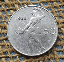 50 лiр 1955 року. Iталiя