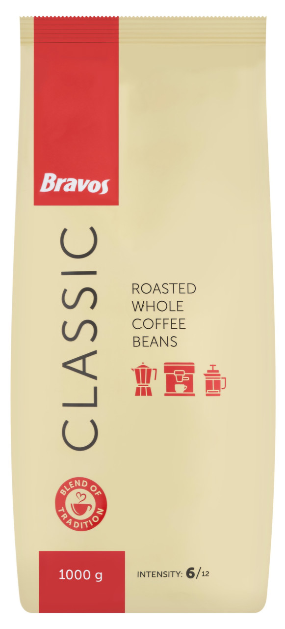 ОРИГІНАЛ! Кава в зернах Bravos Classic (Бравос Класик) 1кг