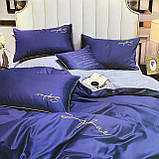 Плуторна сатинова постільна білизна високої якості, розмір півтораспальний, фото 3