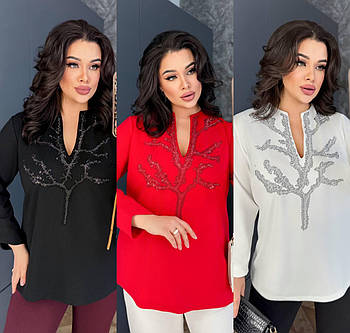 Жіноча стильна блуза великого розміру новинка 2025