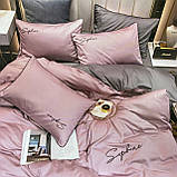 Плуторна сатинова постільна білизна високої якості, розмір півтораспальний, фото 2