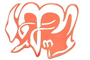 Наклейка декор ARABIC (14х11см, червона) (#5542)