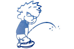 Наклейка декор BAD BOY (23х21см, синя) (#HQ159A)