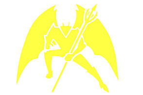 Наклейка декор DIABLO (16х16см, жовта) (#1330)