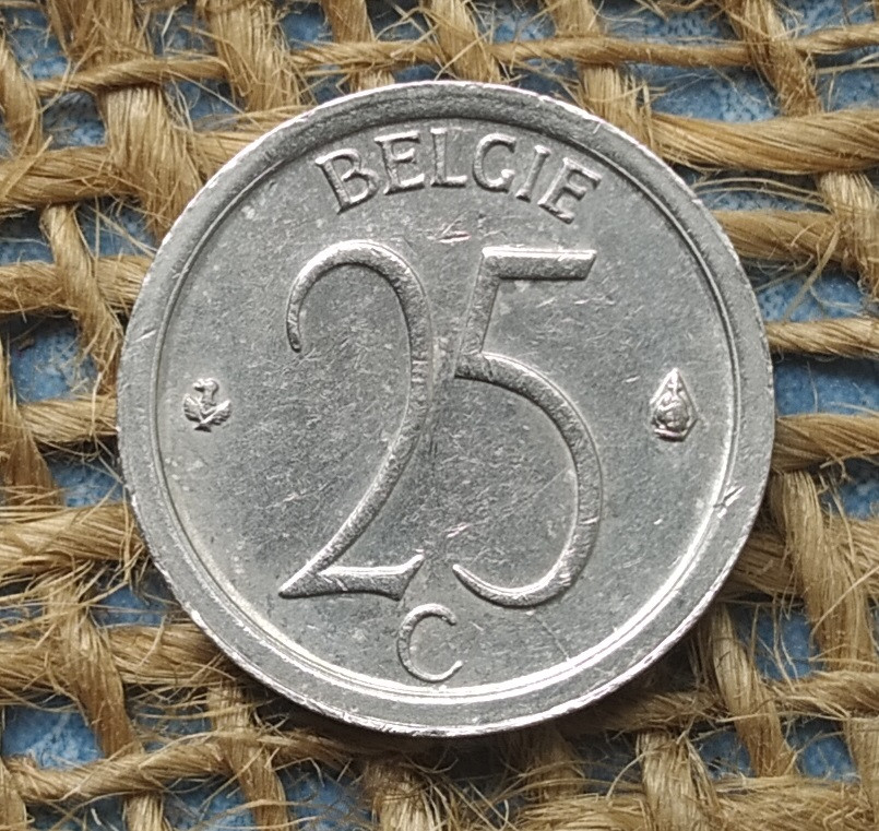 25 сантимiв 1970 року. Бельгiя