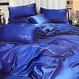 Плуторна сатинова постільна білизна високої якості, розмір півтораспальний, фото 3