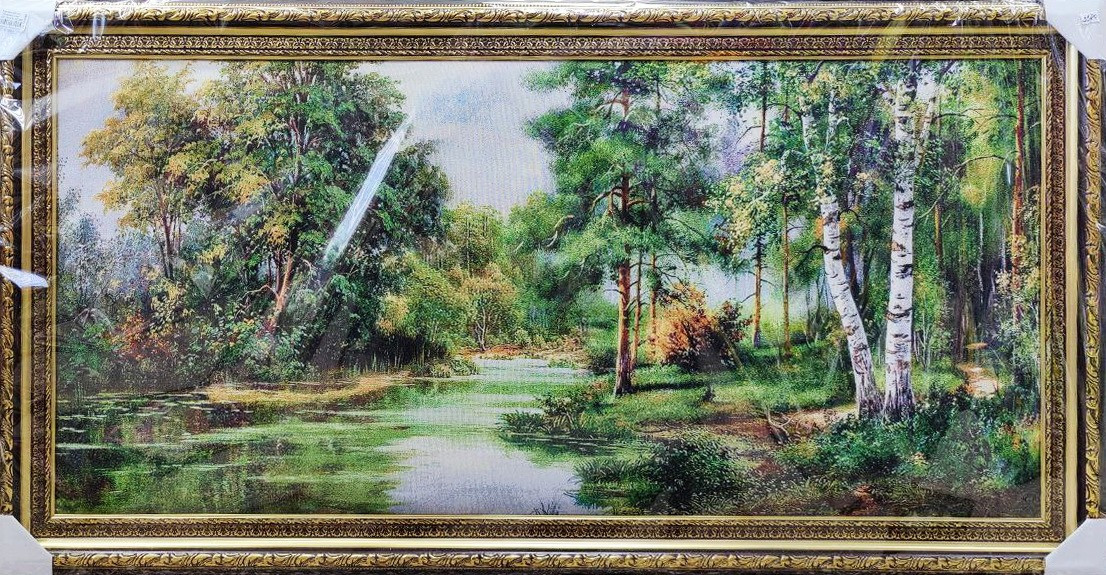 Картина гобелен "Берези над водою" 60*120см