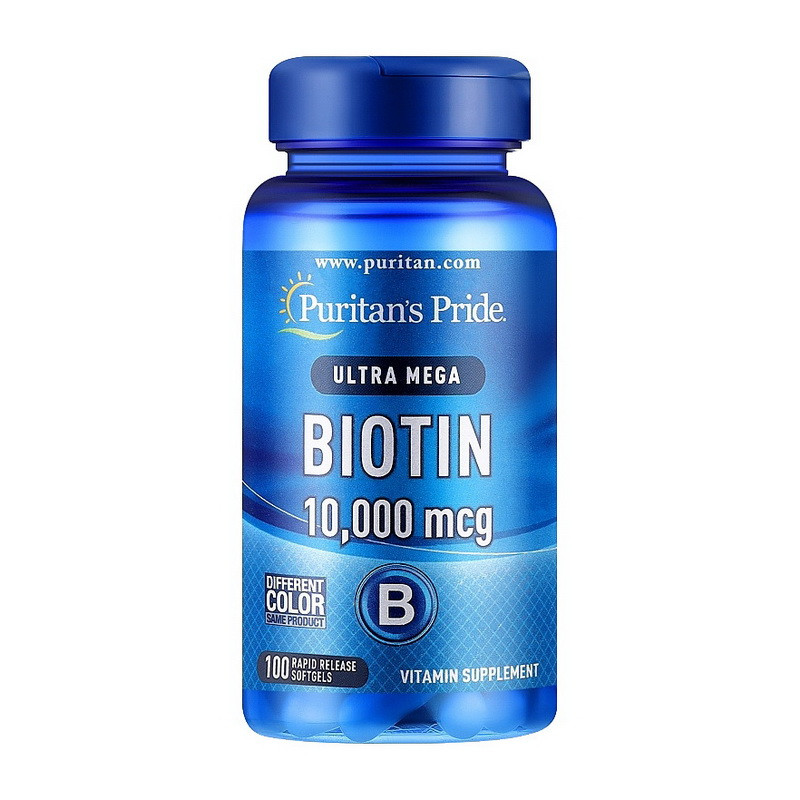Вітаміни Puritan's Pride Biotin 10000 mcg caps 100, фото 1