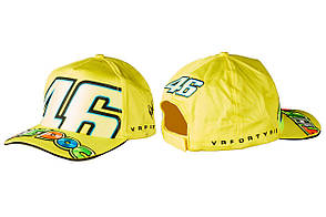 Бейсболка 46 VALENTINO ROSSI (жовта, 100% бавовна)