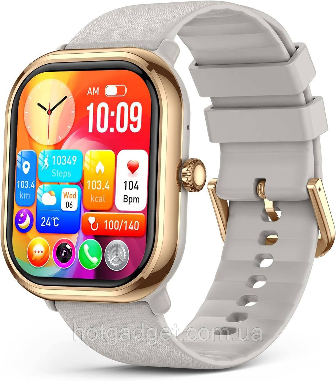 Смарт-годинник жіночий LEMFO P101 (розмова, тонометр, пульсоксиметр) AMOLED екран