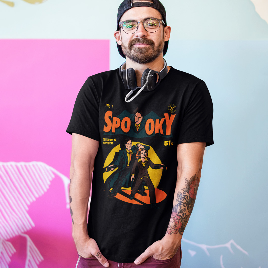 Футболка унісекс The X-Files (Spooky) L чорний, фото 1