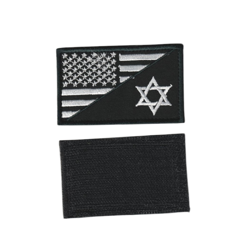 Шеврон ЗСУ, військовий / армійський, американсько ізраїльський прапор, на липучці, 5  см * 8 см, фото 1