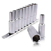 Набор головок удлиненных на планке, 10;12;13;14;15;17;19;22 - 1/2, 8 ед.