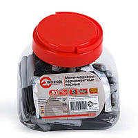 Міні-маркери перманентні чорні L=93 мм, 80 шт/упак.