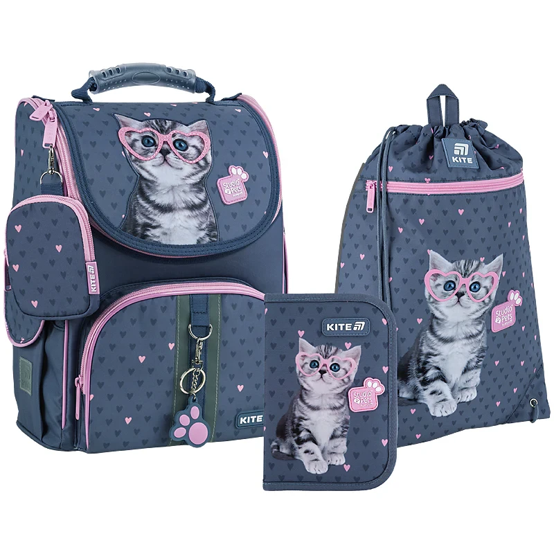 Шкільний набір Kite Education Studio Pets SET_SP25-501S (рюкзак, пенал, сумка)