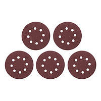 Коло наждачне самоклеючий 125 мм з отворами, папір клас С, щільність 140 г/м2, К100, уп. 5 од.